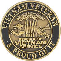 United States Vietnam Veteran and Proud of It Republic of Vietnam Service 1" Lapel Pin