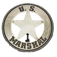 Artisan Owl US Marshal Old West Replica Badge - Vintage Metal Costume Prop for Collectors, Historica