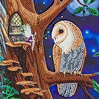 CRYSTAL ART Notebook - Owl and Fairy Tree Notebook Kit - Create a Sparkling Notebook Cover Using Cry