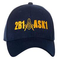 Artisan Owl 2B1 ASK1 Freemasons Masonic Square and Compass Embroidered Adjustable Baseball Cap (Navy