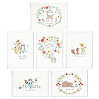 Hallmark Baby Shower Thank You Cards Assortment, Woodland Animals (48 Cards with Envelopes for Baby 