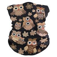 MOYYO Cute Cartoon Owls Face Sun Dust Mask Bandanas Seamless Elastic Head Wrap Neck Gaiter Magic Sca