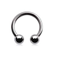 Pierced Owl Implant Grade Titanium Internally Threaded Horseshoe Circular Barbell (14GA / Diameter: 