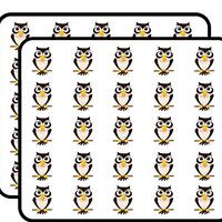 50 PCs Cute Kids Nursery Zoo Animal Cartoon - Owl 1" Stickers Decals Laptop Notebook Phone Wate