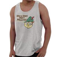 Woodsy Owl Give a Hoot Cartoon Tank Top T Shirts Men Women Sport Grey