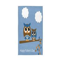 ALAZA Hipster Owl Bird Cloud Happy Father's Day Soft Bath Hotel Spa Hand Gym Sport Towel 30 x 1