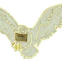 Harry Potter Hedwig Owl With Hogwarts Acceptance Letter Broche Brooch Enamel Pin