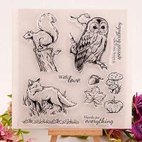 Welcome to Joyful 1pcs OWL Clear Stamp for Card Making Decoration and Scrapbooking 14x16cm