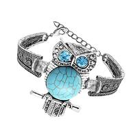 owl bracelet retro owl bangle jewelry engraved turquoise bracelet jewelry women turquoise bangle Car