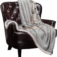Owl Sherpa Fleece Blanket, Super Thick and Warm Cozy Luxury Blanket 50"x60",Cute White Owl