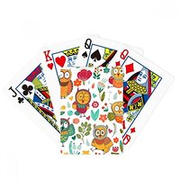 Flowers Plants Owls Hand Painting Drawing Poker Playing Magic Card Fun Board Game