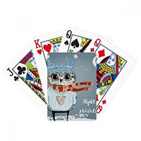 DIYthinker Sketching Lovely Owl Winter Night Poker Playing Magic Card Fun Board Game