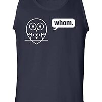 Whom (owl) Adult Tank Top in Navy - Large