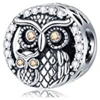 Always by Your Side Owl Family Charms, fits Pandora Mothers Day Bracelet-Mom/Child Animal Bird Beads