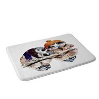 Society6 Anna Shell Winter Owls Bath Mat, 17" x 24", Brown