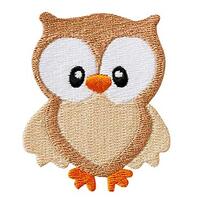 Mono-Quick Iron-On Patch 5.5 x 6.5 cm Owl Brown Beige
