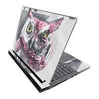 MightySkins Glossy Glitter Skin for Alienware M17 R3 (2020) & M17 R4 (2021) - Owl Wink | Durable