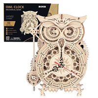 ROKR 3D Wooden Puzzle for Adults Owl Clock Model Kit Desk Clock Home Decor Unique Gift for Kids on B