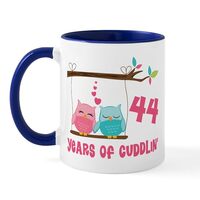 CafePress 44Th Anniversary Owl Couple Mug 11 oz (325 ml) Ceramic Coffee Mug