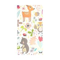 Forest Fox Reindeer Owl Hedgehog Mouse Women Long Silk Scarf Shawl Wrap Stole