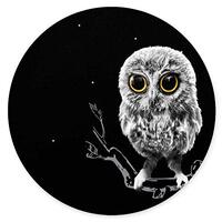 Non-Slip Rubber Round Mouse Pad，Cute Owl Design Round Gaming Mouse Pad (7.87 inch x 7.87 inch)