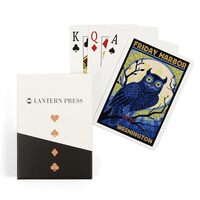Lantern Press Friday Harbor, Washington, Owl Mosaic (52 Playing Cards, Poker Size)