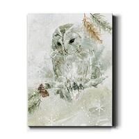Renditions Gallery Winter Lodge Owl Wall Art, Premium Gallery Wrapped Canvas Decor, Ready to Hang, 2