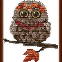 Abillyn Embroidery Cross Stitch Kits Owl Stamped with Printed Pattern Starter Kit (Owl 3)