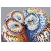 Owls Couple Wall Art Kissed Owls Couple Canvas Print Owl Wall Art Canvas Picture for Home Decor Owl 