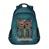ALAZA Owl Print Boho Ethnic Backpack Purse for Women Men Personalized Laptop Notebook Tablet School 
