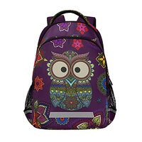 Glaphy Mandala Boho Owl Backpacks Laptop School Book Bag Lightweight Daypack for Men Women Teens Kid