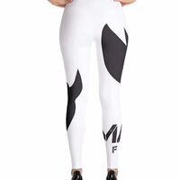 Mad Owl Fitness Leggings, Fashion Tights, Yoga Pants, (Medium) White