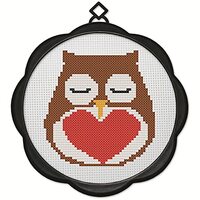 Awesocrafts Cross Stitch Kits Owl 11CT Stamped Patterns Easy Cross Stitching Embroidery Needlework K