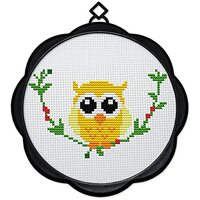 Awesocrafts Cross Stitch Kits Owl 11CT Stamped Patterns Easy Cross Stitching Embroidery Needlework K