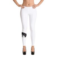 Mad Owl Fitness Womens Leggings - Fashion Tights Yoga Pants - White (Small, s)
