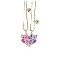 2Pcs Cute Half Broken Heart Koala Panda Engraved Pendant Necklace for Best Friend Women Men Lovely L