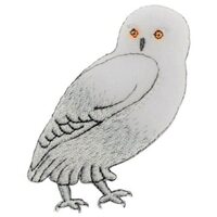 Snow Owl Applique Patch - White Bird Felt Badge 2.5" (Iron on)