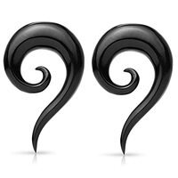 Pierced Owl Organic Buffalo Horn Spiral Taper Plugs, Sold as a Pair (10mm (00GA))