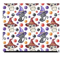 Halloween Patterned Glitter HTV (13.33" x 36") - Owl and Cat Magician