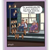 NobleWorks - 1 Large Happy Birthday Card with Envelope (8.5 x 11 Inch) - Funny Cartoon Humor (Buyer 