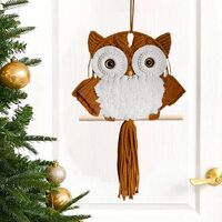 ACEDSGN Macrame Owl Wall Hanging - Handmade Boho Hanging Tapestry Art Home Decor, Nature-Inspired Gi