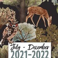 18 Month Planner July - December 2021 - 2022: Weekly Calendar Woodland Cottage Core Owl Mushroom