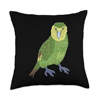 Kakapo Parrot New Zealand Bird Owl Parrot Throw Pillow