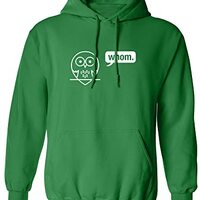 zerogravitee Whom (owl) Adult Hooded Sweatshirt in Kelly Green - XXXXX-Large