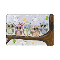 Cute Owl Bath Mat Rug for Bathroom Floor Plush Mats Small Bathmats Soft Washable Non Slip Absorbent 