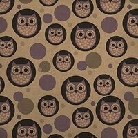GRAPHICS & MORE Cute Purple Owl Premium Kraft Gift Wrap Wrapping Paper Roll