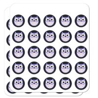 Cute Purple Owl Planner Calendar Scrapbooking Crafting Stickers