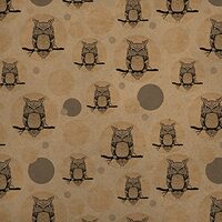 GRAPHICS & MORE Artsy Owl Perched on Tree Branch Premium Kraft Gift Wrap Wrapping Paper Roll