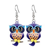 WIRESTER 1 Pair Acrylic Drop Earrings Fashion Jewelry For Women - Little Blue Owl