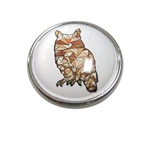 Colorful Geometric Owl Bird Magnet